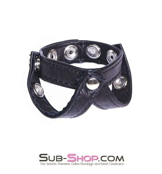 Male Sex Toys Idea 8853HS Leather YStyle Cock Ball Separator Strap