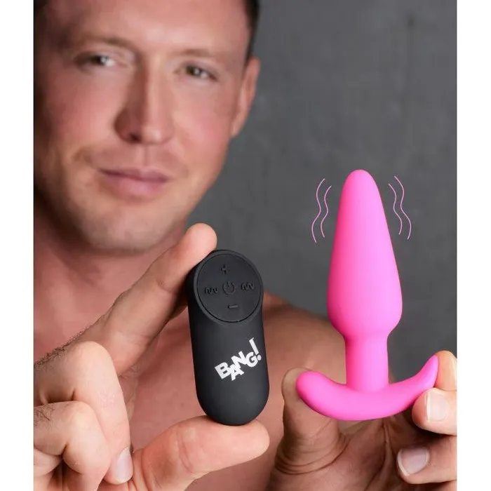 Male Sex Toys XR Brands 21x Silicone Butt Plug With Remote Pink Male Sex Toys XR Brands 21x Silicone Butt Plug With Remote Pink