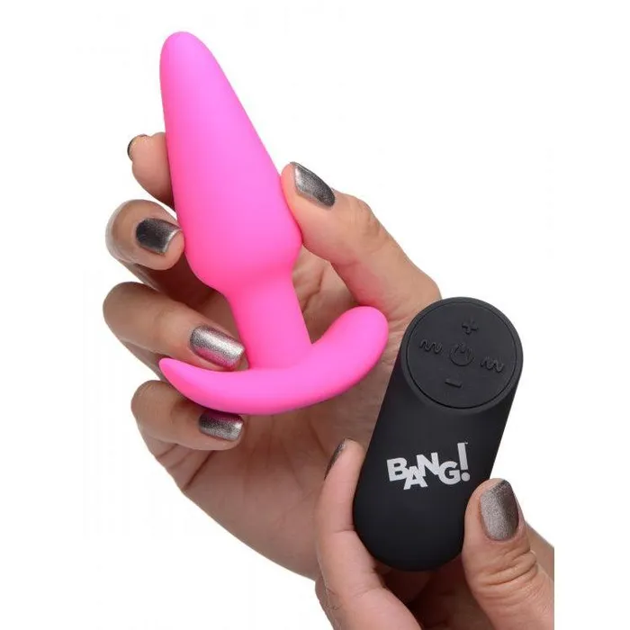 Male Sex Toys XR Brands 21x Silicone Butt Plug With Remote Pink Male Sex Toys XR Brands 21x Silicone Butt Plug With Remote Pink
