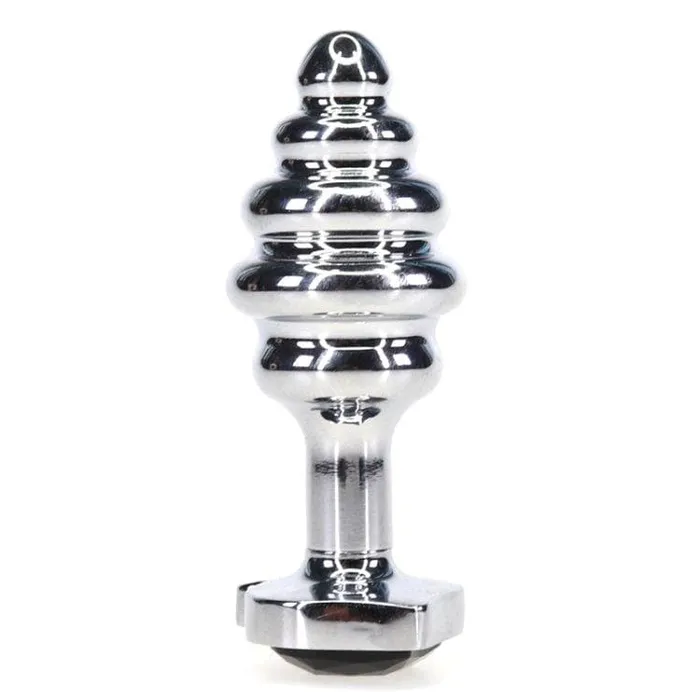 Moonwell Anal 2110M Spade Jeweled Rippled Chrome Butt Plug LAST CHANCE Final Closeout