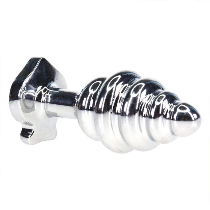 Moonwell Anal 2110M Spade Jeweled Rippled Chrome Butt Plug LAST CHANCE Final Closeout