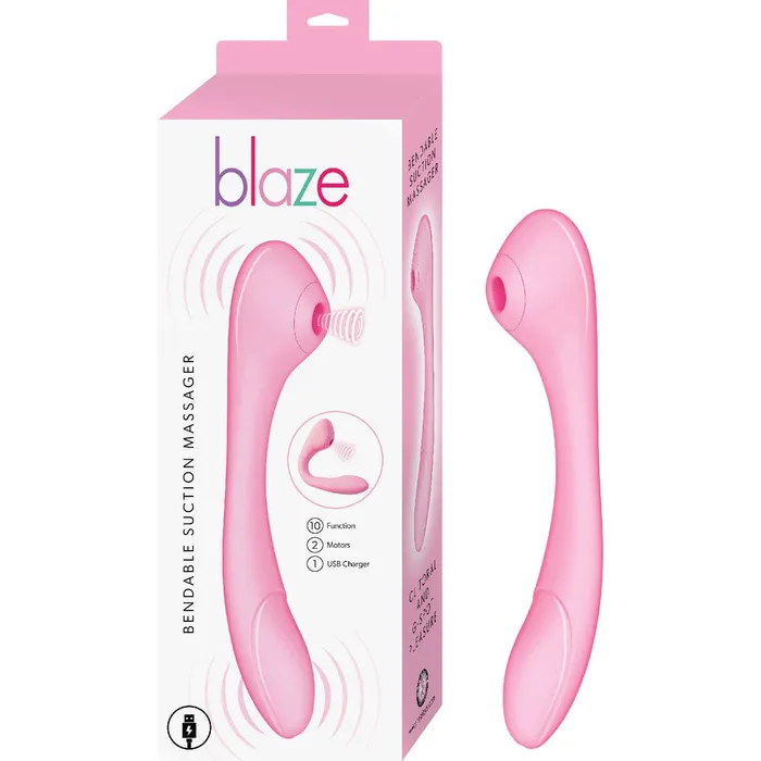 Nasstoys Vibrators Blaze Bendable Suction Massager Pink