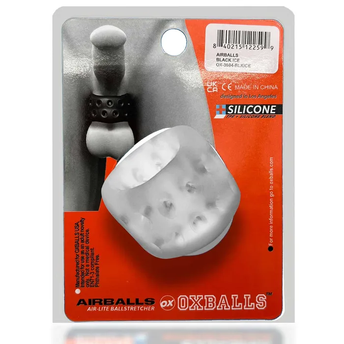 Oxballs Male Sex Toys Airballs AirLite Vented Ball Stretcher Clear Ice Oxballs Male Sex Toys Airballs AirLite Vented Ball Stretcher Clear Ice