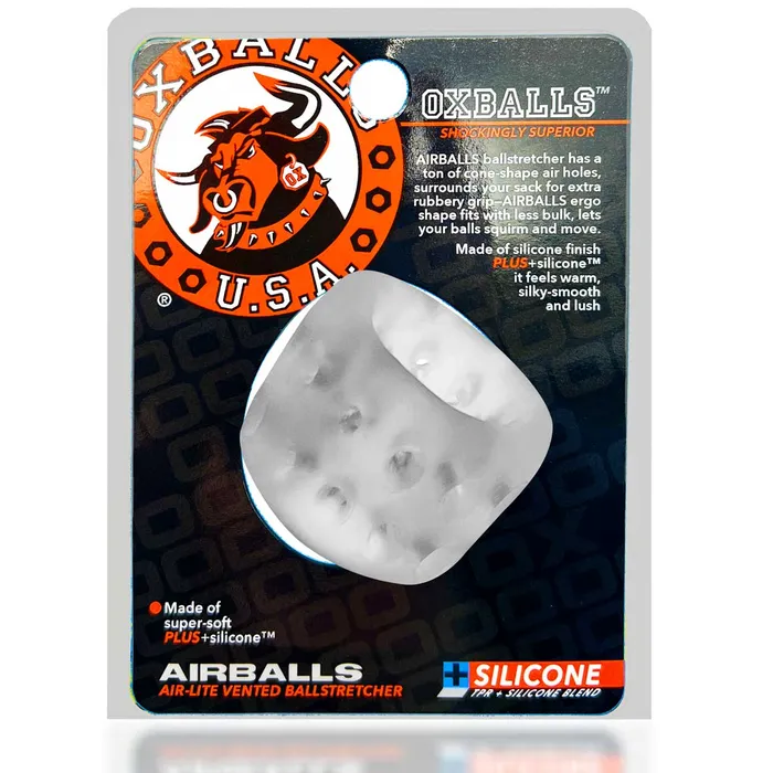 Oxballs Male Sex Toys Airballs AirLite Vented Ball Stretcher Clear Ice Oxballs Male Sex Toys Airballs AirLite Vented Ball Stretcher Clear Ice