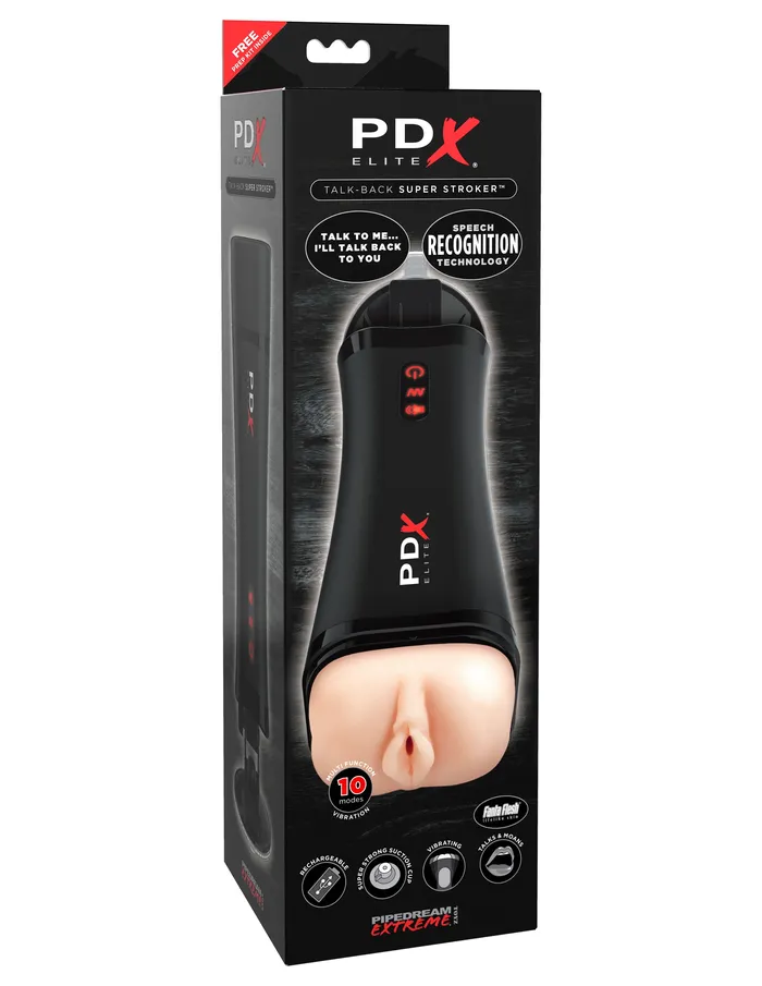 Pipedream PDX Elite Moaning Super Stroker Feels Real Sounds Real for Ultimate Fun Male Sex Toys Pipedream PDX Elite Moaning Super Stroker Feels Real Sounds Real for Ultimate Fun Male Sex Toys
