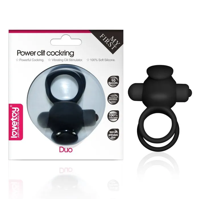 Power Clit Duo Cockring DISCONTINUED Sh Womens Store Male Sex Toys