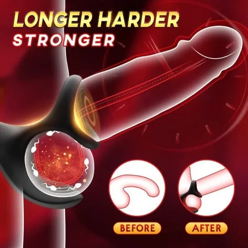 3 In 1 Spherical Vibrating Anal Plug Testicles Stimulator With cock Ring Lurevibe Male Sex Toys