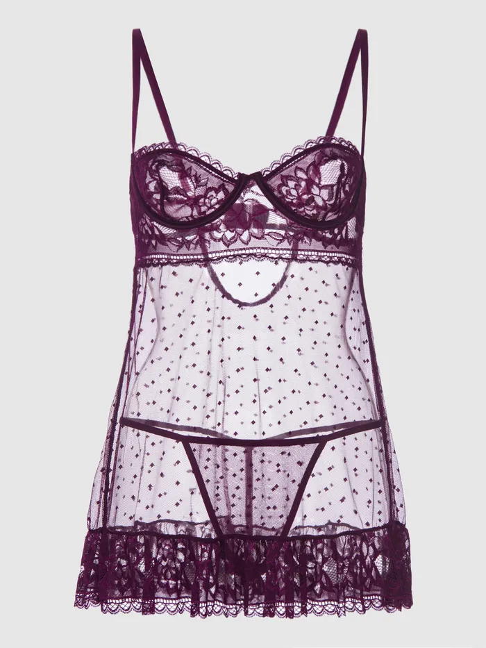 Anal Fredericks Of Hollywood Riley Lace Babydoll Set