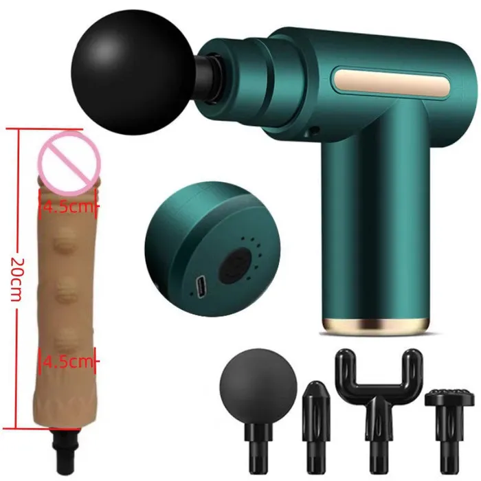  Enhancers Massage Gun Modified HandHeld Cannon Head Massage Female Masturbation Penis Back Court Vibrator