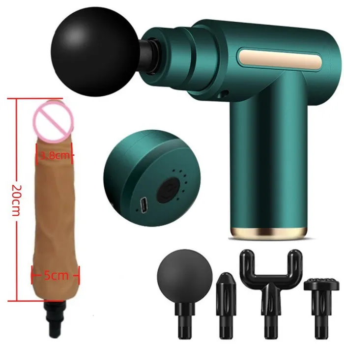  Enhancers Massage Gun Modified HandHeld Cannon Head Massage Female Masturbation Penis Back Court Vibrator