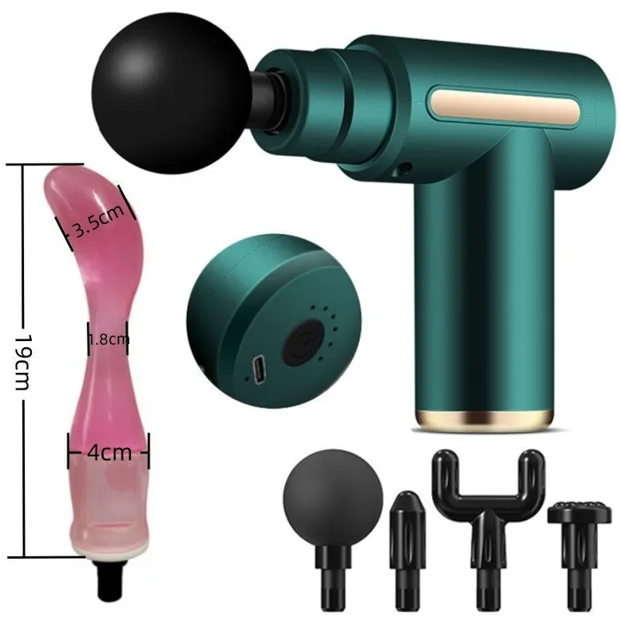  Enhancers Massage Gun Modified HandHeld Cannon Head Massage Female Masturbation Penis Back Court Vibrator