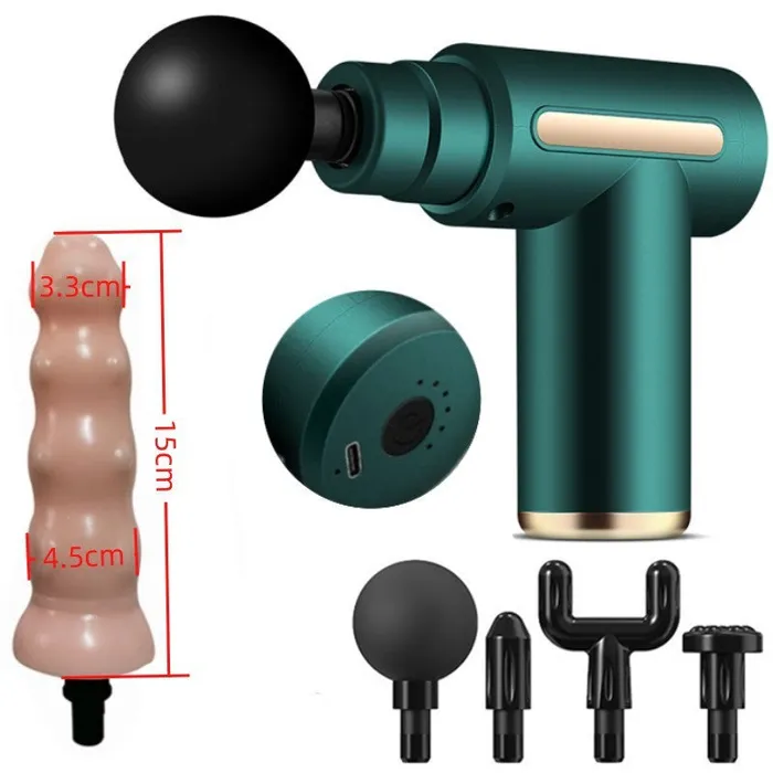  Enhancers Massage Gun Modified HandHeld Cannon Head Massage Female Masturbation Penis Back Court Vibrator