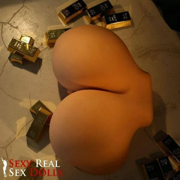 Female Sex Toys CLM R3 Gold Big Butt Portable Sex Toy ReadytoShip in Suntan Skin