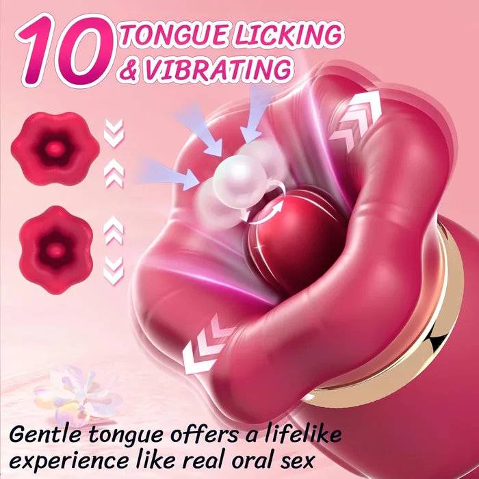 Female Sex Toys Lurevibe Big Mouth rotating tongue suction Vibrator G Spot Dildo Sex Toys for Women