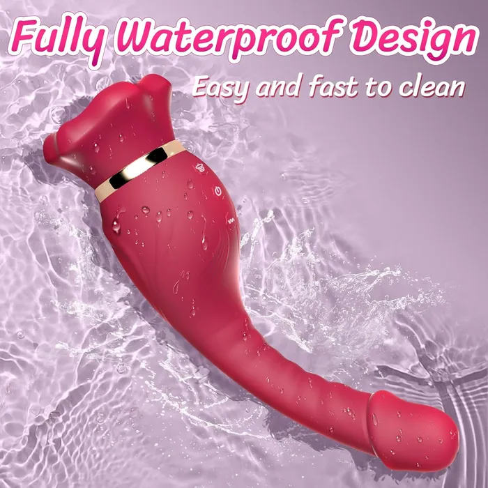 Female Sex Toys Lurevibe Big Mouth rotating tongue suction Vibrator G Spot Dildo Sex Toys for Women