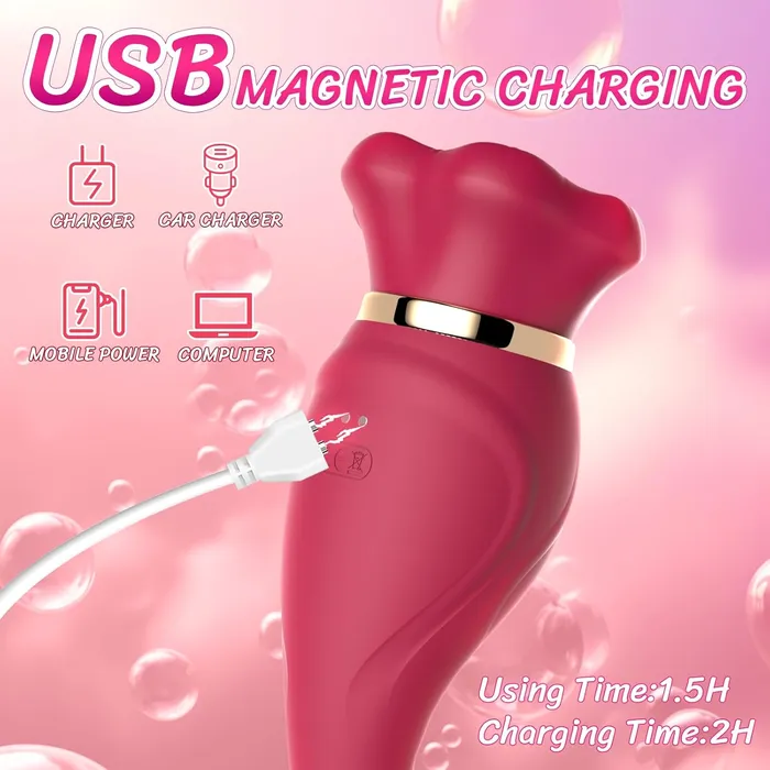 Female Sex Toys Lurevibe Big Mouth rotating tongue suction Vibrator G Spot Dildo Sex Toys for Women