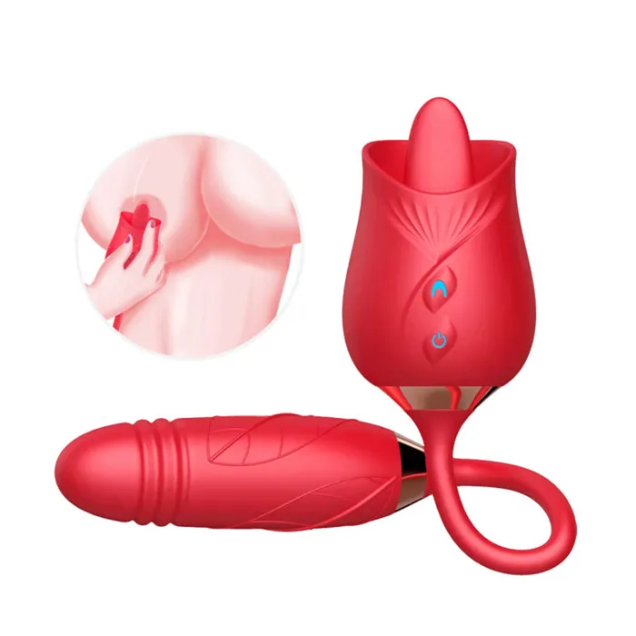Female Sex Toys Lurevibe The Rose Toy With Bullet Vibrator Pro lurevibe