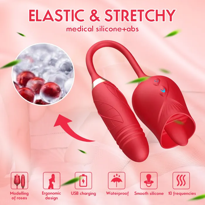 Female Sex Toys Lurevibe The Rose Toy With Bullet Vibrator Pro lurevibe