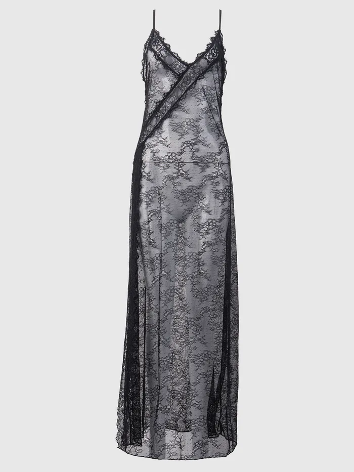 Fredericks Of Hollywood Couples Luella Lace Wrap Maxi Gown