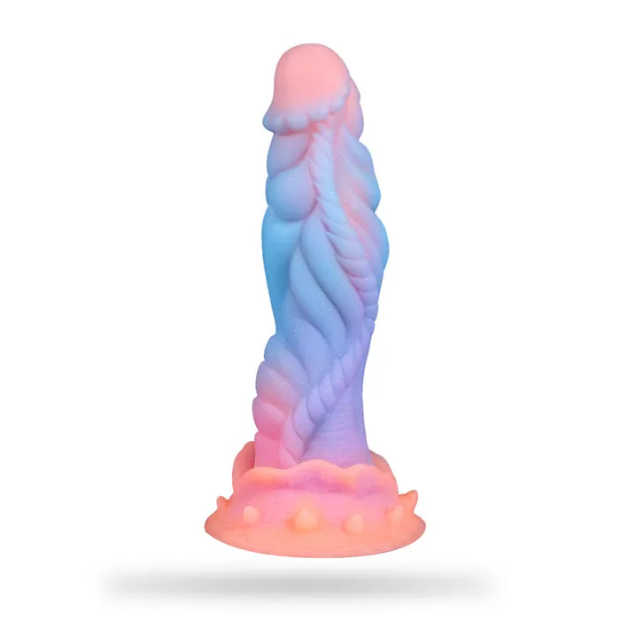 LEXIAOYAO Anal Fluorescent Silicone Butt Plug Dildo