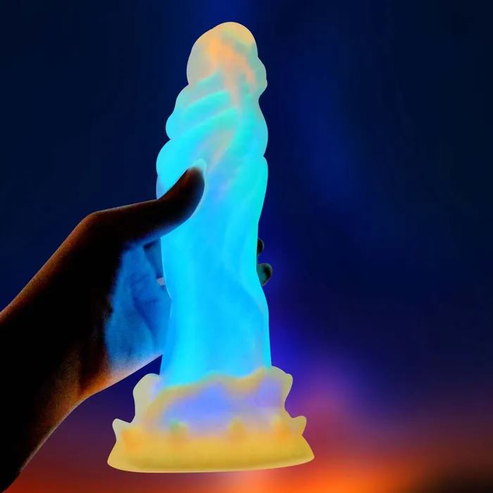 LEXIAOYAO Anal Fluorescent Silicone Butt Plug Dildo