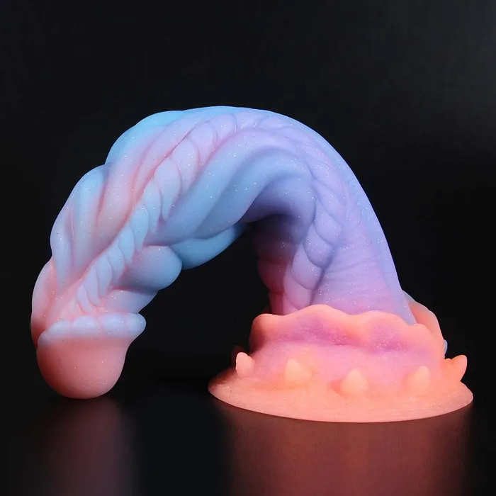 LEXIAOYAO Anal Fluorescent Silicone Butt Plug Dildo