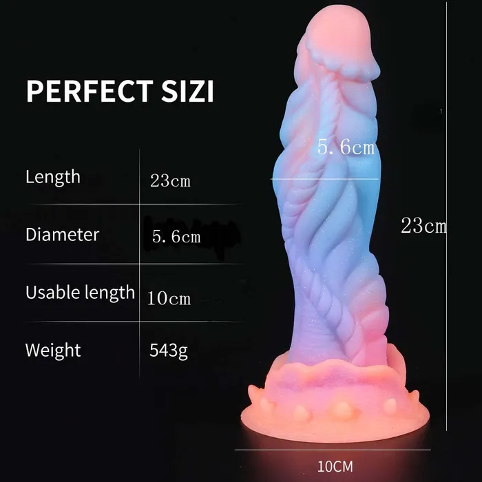 LEXIAOYAO Anal Fluorescent Silicone Butt Plug Dildo