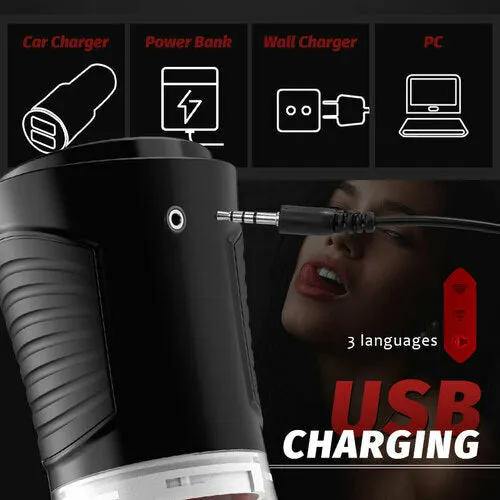Lurevibe 4 Sucking Modes Penis Cup 7 Tongue Licking Male Masturbator Cup Lurevibe Male Sex Toys