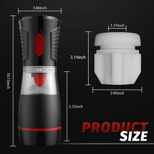 Lurevibe 4 Sucking Modes Penis Cup 7 Tongue Licking Male Masturbator Cup Lurevibe Male Sex Toys