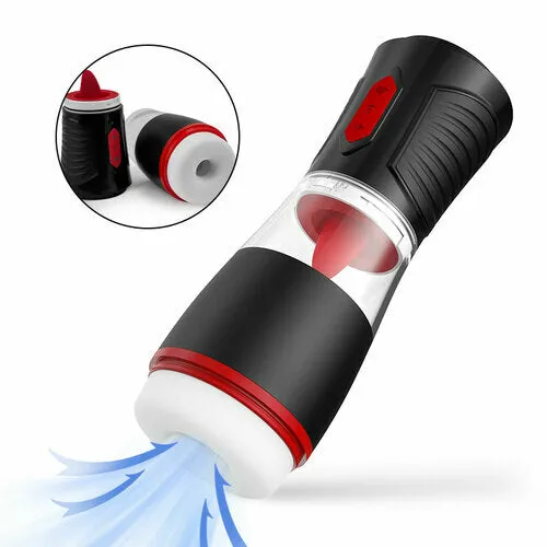 Lurevibe 4 Sucking Modes Penis Cup 7 Tongue Licking Male Masturbator Cup Lurevibe Male Sex Toys