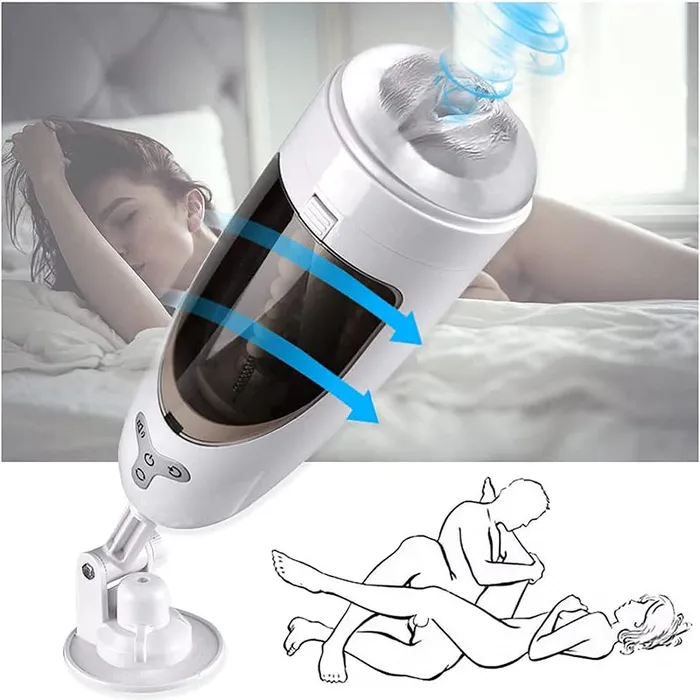 lurevibe Lurevibe 5Frequency Suction 10Frequency Rotation Male Masturbator Male Sex Toys