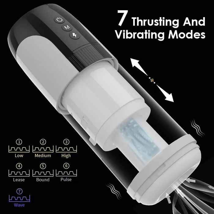lurevibe Male Sex Toys Lurevibe Fully Automatic Male Telescopic Vibrating Masturbator