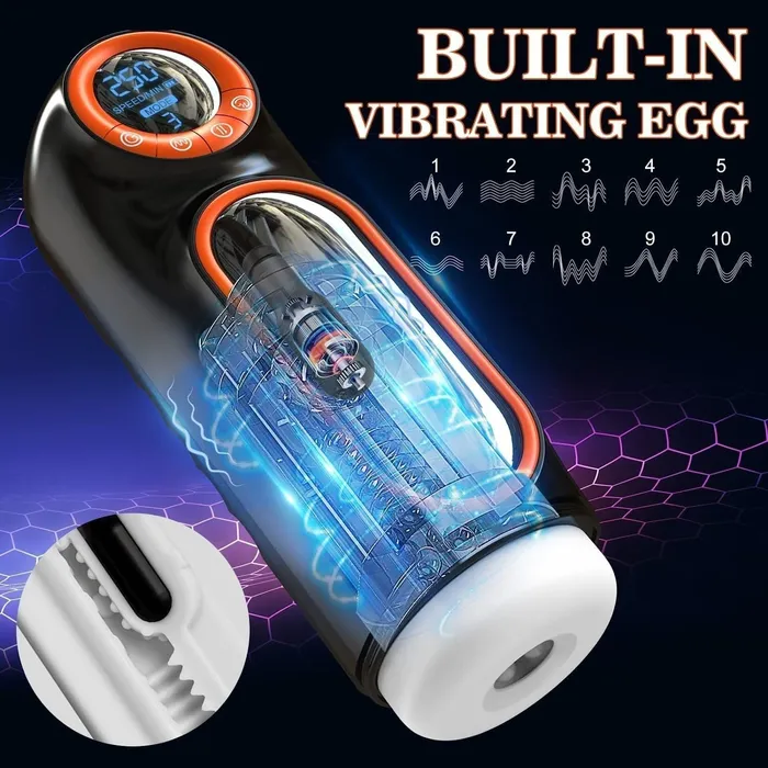 lurevibe Male Sex Toys Lurevibe Intruder 10 Fully Automatic Mens Masturbator Inverted Aircraft Cup Adult