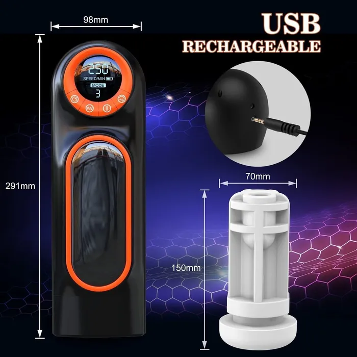 lurevibe Male Sex Toys Lurevibe Intruder 10 Fully Automatic Mens Masturbator Inverted Aircraft Cup Adult