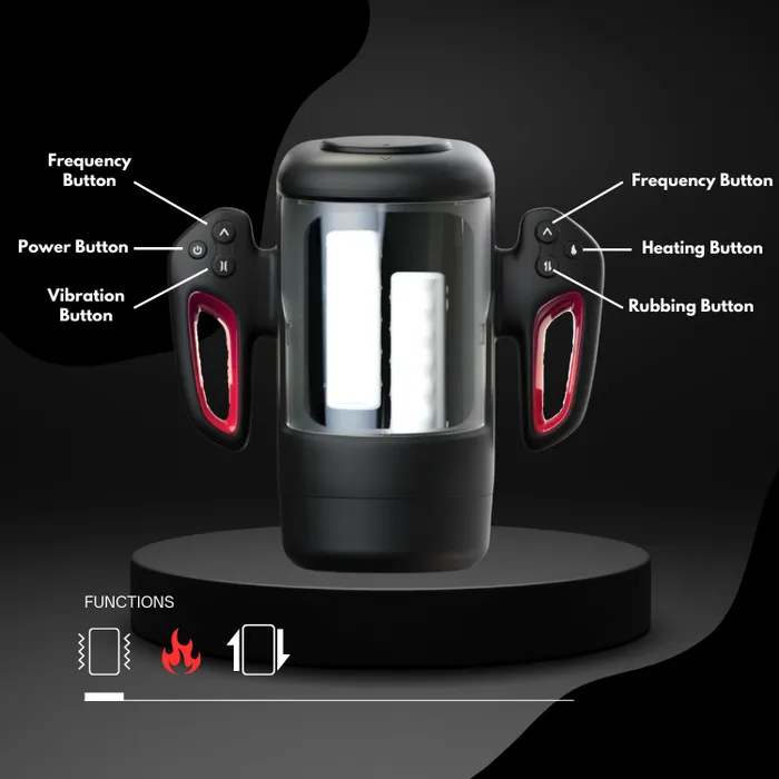 Male Sex Toys lurevibe Game King Rubbing Masturbator with Vibration and Warming