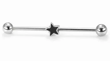 14g 15 Star Industrial Barbell Painful Pleasures Vibrators