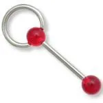 14g 58 Acrylic UV Slave Doorknocker Barbell Painful Pleasures Vibrators