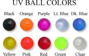 14g 58 Acrylic UV Slave Doorknocker Barbell Painful Pleasures Vibrators
