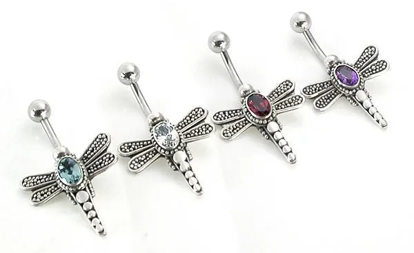 14g 716 DragonFly Bali Indonesia Fine Navel Ring Painful Pleasures Male Sex Toys