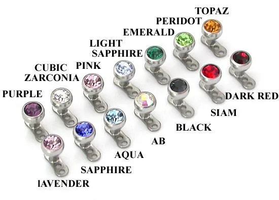 16g Internal 08mm Threading Steel Swarovski Jeweled Ball Top Price Per 1 Painful Pleasures Male Sex Toys