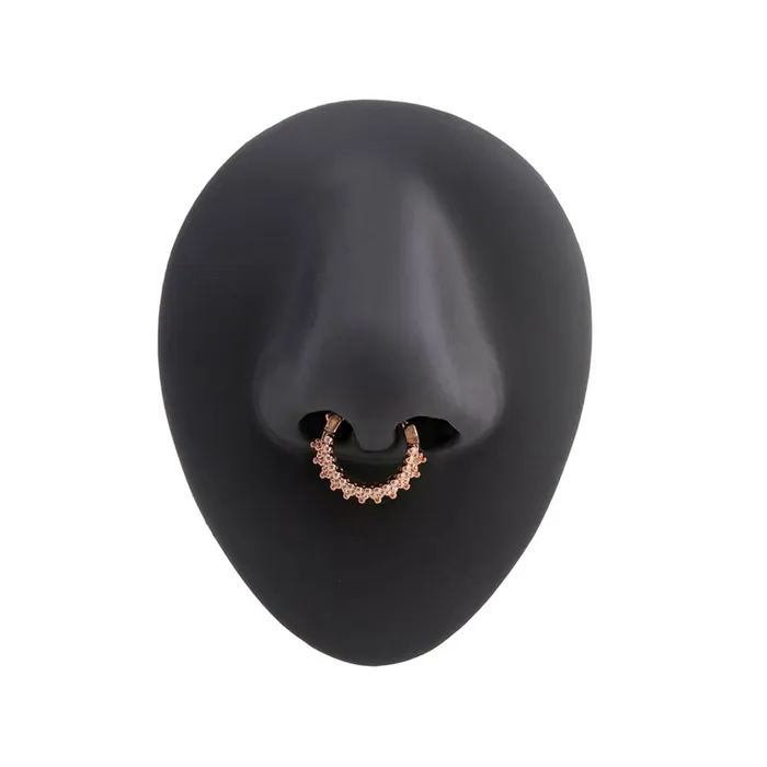 16g PVD Rose Gold Divine Royalty Septum Clicker Painful Pleasures Vibrators