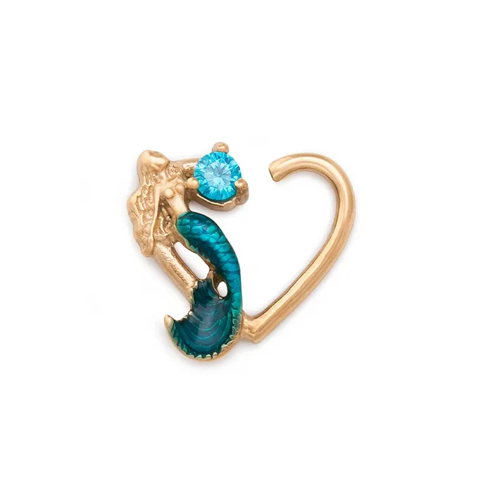16g Sirens Jewel PVD Gold Bendable Heart Ear Jewelry Price Per 2 Painful Pleasures Vibrators