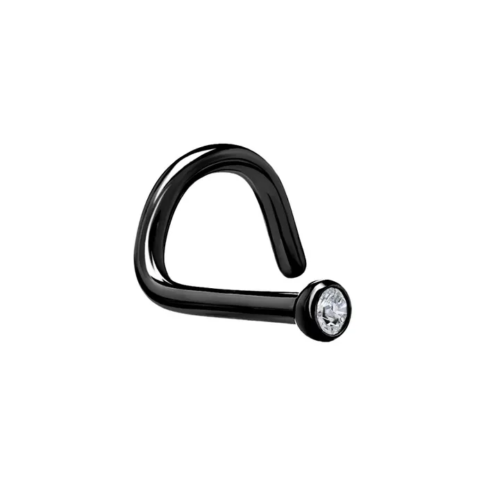 18g Nostril Screw PVD Black Titanium w Martini BezelSet Jewel Price Per 1 Painful Pleasures Anal 18g Nostril Screw PVD Black Titanium w Martini BezelSet Jewel Price Per 1 Painful Pleasures Anal