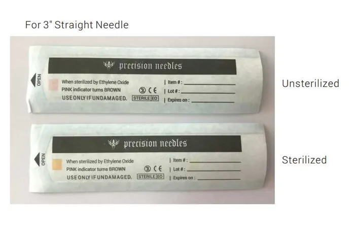 6g Sterilized 3 Body Piercing Needles Box of 25 Precision Needles Female Sex Toys