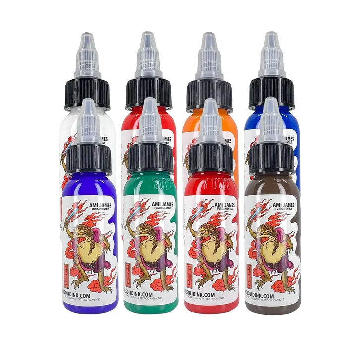 Ami James 8 Color Fundamentals Set Solid Ink 1oz Solid Ink Anal