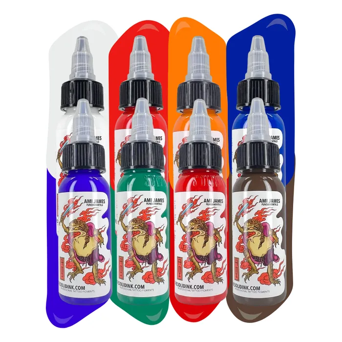Ami James 8 Color Fundamentals Set Solid Ink 1oz Solid Ink Anal