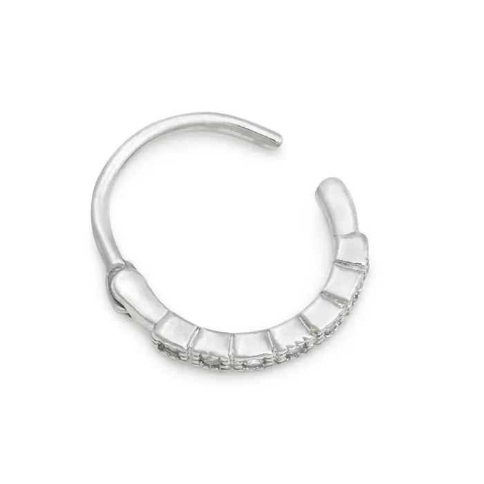 Anal 18g 38 Antique Crystal Band Rhodium Plated Clicker Painful Pleasures