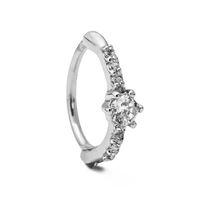 Anal 18g 38 Tiered Crystal Rhodium Plated Clicker Painful Pleasures