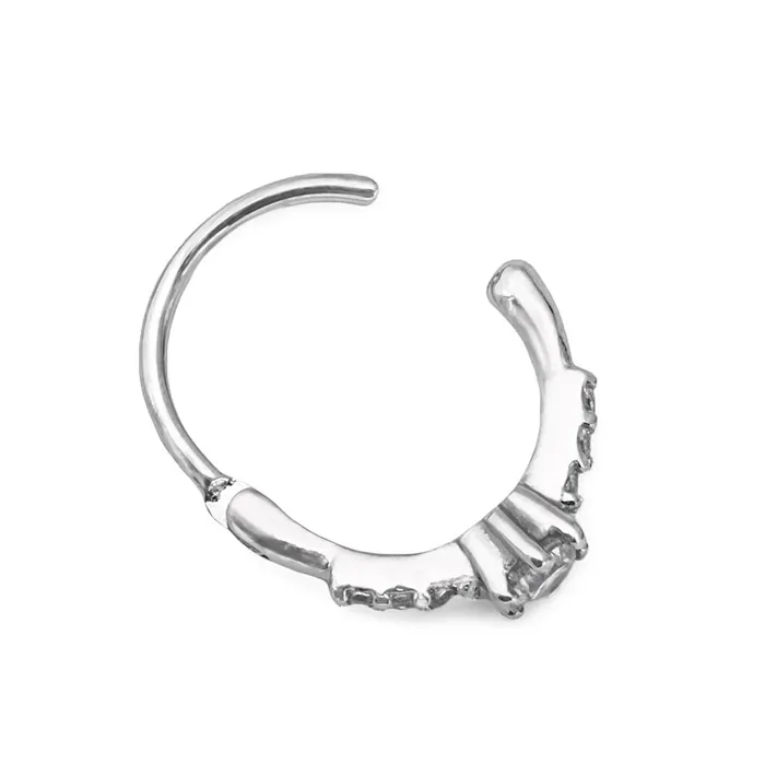 Anal 18g 38 Tiered Crystal Rhodium Plated Clicker Painful Pleasures