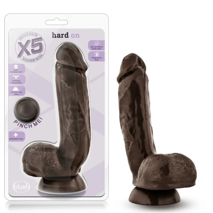 Anal Blush X5 Hard On 875 Inch Dildo Chocolate